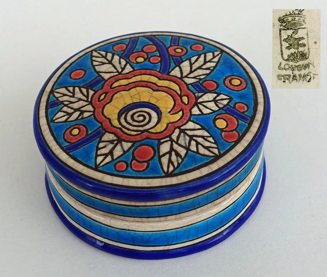Suite De 5 Assiettes Longwy KETTY – Art Déco Japonisant, état D'origine