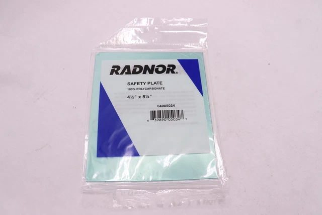 (50.Pk) Radnor Safety Welding Plate 100% Polycarbonate 4-1/2" x 5-1/4" 64005034
