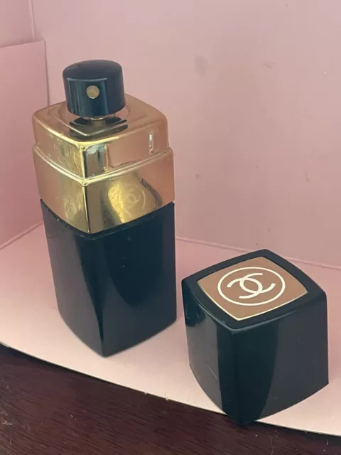 Vintage Chanel No. 5 Eau de Toilette  1.5 oz Refill + Black Case 10%-15% Remains 3