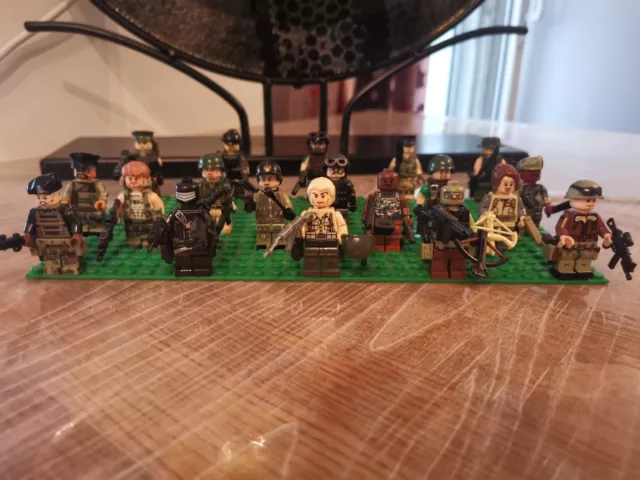 Lot 19 Figurines Minifigure Toys Jouet Custom Gi Joe Militaire Soldat Collection