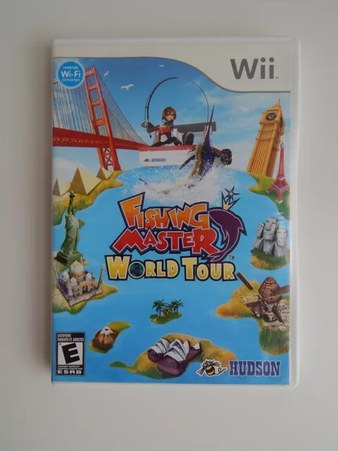 Fishing Master World Tour (Nintendo Wii, 2009) COMPLETE Disc, Case & Manual  VG