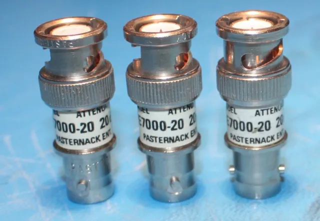 Lot of 8 BNC (M to F) 50 ohm attenuators 6, 10, 20dB - MiniCircuits/Pasternack