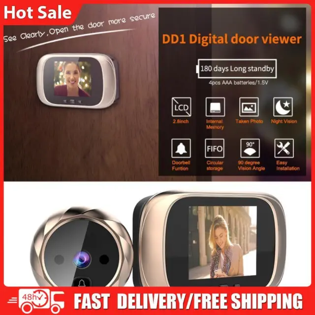 DD1 2.8 inch Screen Digital Doorbell Electronic Door Peephole Camera Door Bell