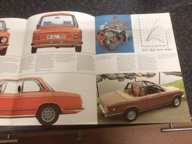 BMW 1602 & 2002 1974 UK Market Foldout Sales Brochure 02-Series Tii Cabriolet 3