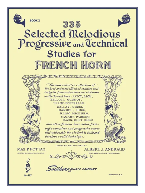 335 Selected Melodious Progressive Technical Studies for French Horn Book 2