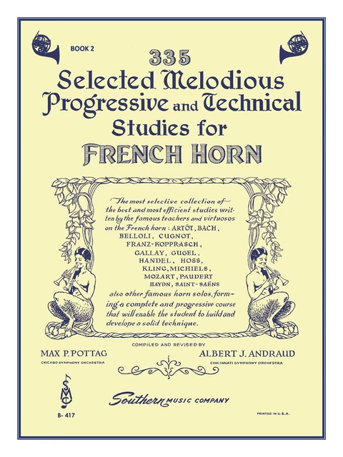 335 Selected Melodious Progressive Technical Studies for French Horn Book 2