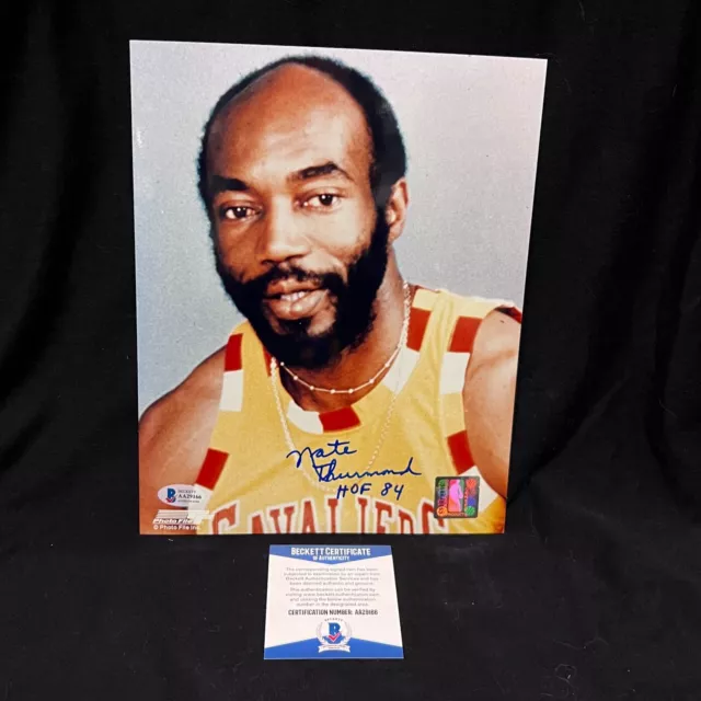 Nate Thurmond "Hof 84" Cavs Signed Autograph 8X10 Photo Bas Beckett Coa (B)