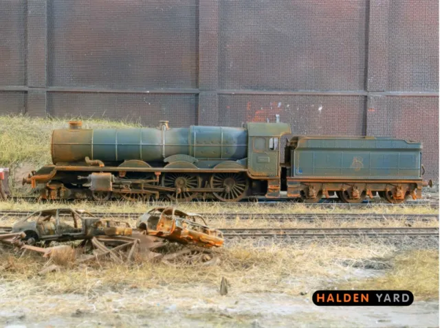 Locomotora calibre OO, GWR King muy desgastado.  Ref F3 3