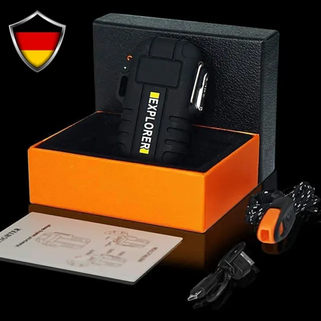 USB Elektro Feuerzeug Elektronisches Sturmfeuerzeug Lichtbogen Arc Geschenkbox