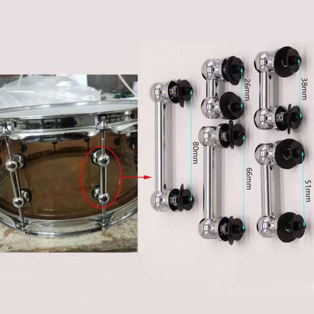 Lugs à tambour fixe avec 2 vis latérales distance de trou 26 mm 38 mm 51 mm 66