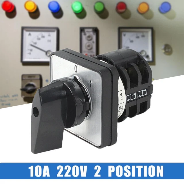 Commutateur Rotatif Robuste 4 Positions 3 Vitesses 13A-125V/10A-250V Sélecteu