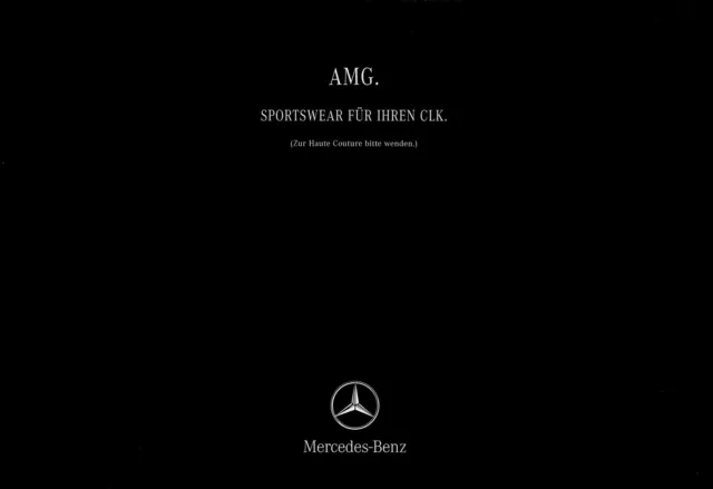 AMG Mercedes CLK Designo Prospekt 1998 6/98 D brochure catalogue catalogus