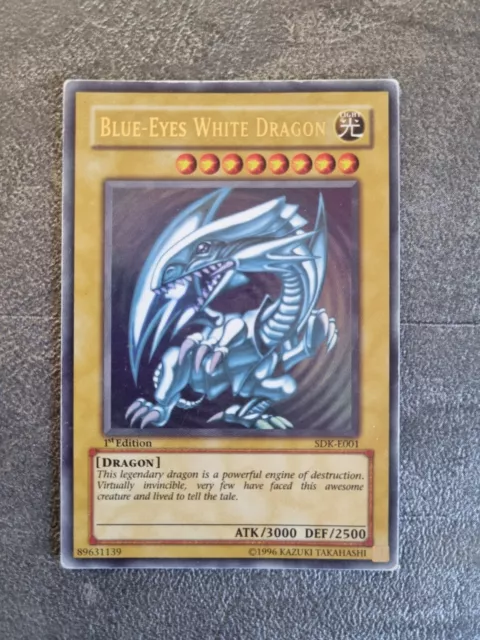 Blauäugiger Weißer Drache 1. Auflage SDK-E001 Ultra Rare Yugioh Deutsch Holo