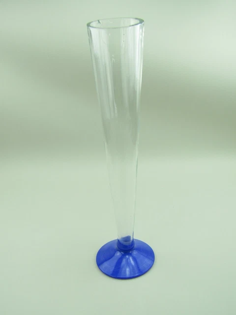 VINTAGE 1990s Scandinavian Art Vase Glass Kosta Boda? Sweden Heavy Tall