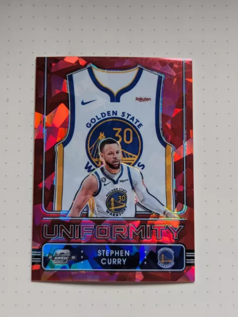 2022-23 Panini Contenders Optic Stephen Curry Uniformity Red Cracked Ice #22...