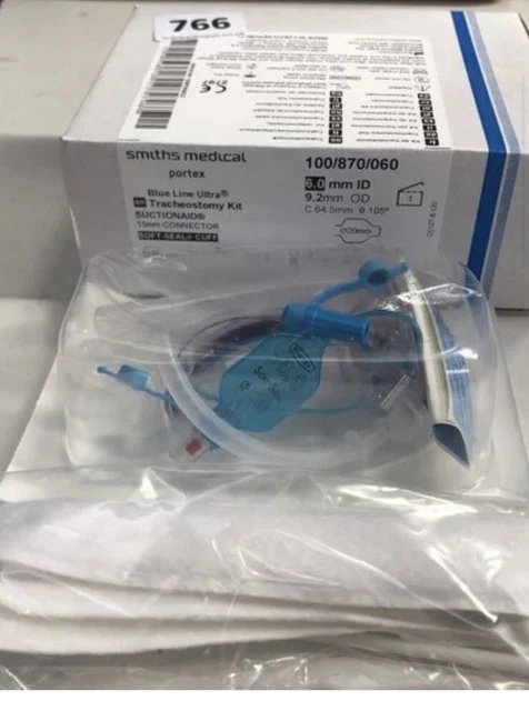 SMITHS MEDICAL PORTEX BLUE LINE ULTRA TRACHEOSTOMY KIT: 6mm 100/870/060 ...