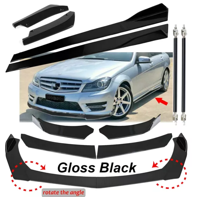 Front Bumper Lip Spoiler Splitter Car Bod Rear For Mercedes Benz W204 W Gloss B