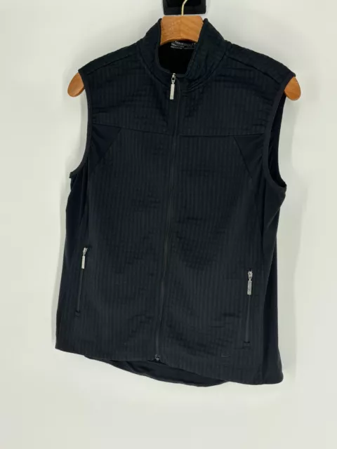 NIKE GOLF BLACK Full Zip-Up Athletic Sleeveless Vest Women's Size ...