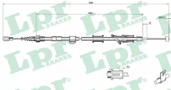 LPR HANDBREMSSEIL HINTEN RECHTS passend für VOLVO S40 V40 | C0920B