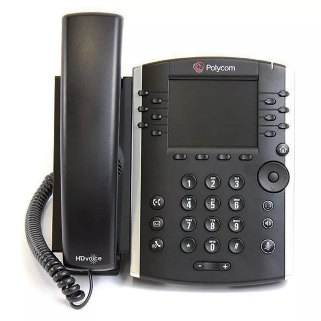 Polycom VVX 401 Corded 12 Line PoE IP Phone VOIP (2200-48400-025)