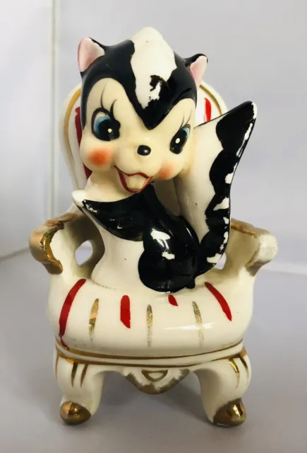 Arnart Creation Vintage Anthropomorphic Skunk Ceramic 50s Figurine Japan