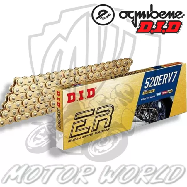 DID Cadena ERV7 118 Malla Paso 520 X-Ring Racing Oro Y Oro