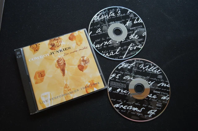 Cowboy Junkies 200 More Miles Live Performances 1985-1994 Rare 2 X Cd!