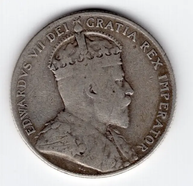 1904-H Newfoundland 50 Cents Silver Coin - VG