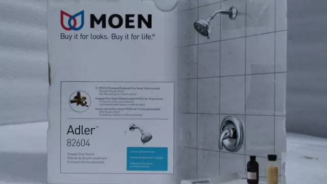 MOEN Adler 1-Handle 1-Spray Shower Faucet with Valve in Chrome (Valve Included)