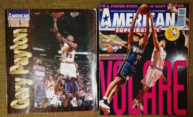 Lotto di 9 riviste American SuperBasket con poster