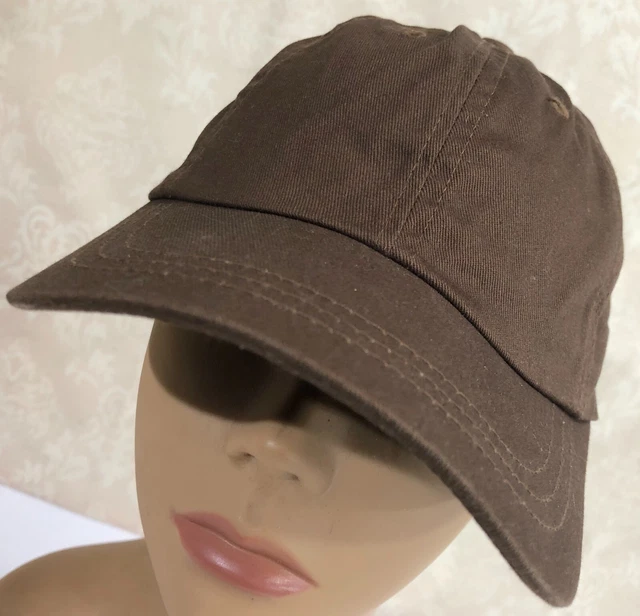 Blank Front Ballcap Brown Retro Adjustable Baseball Cap Hat