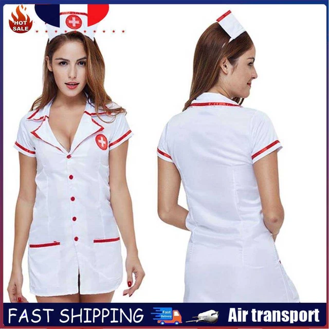 Women Lingerie Nurse Uniform Cosplay Nurse Lingerie Feminine Sleepwear Nightwear