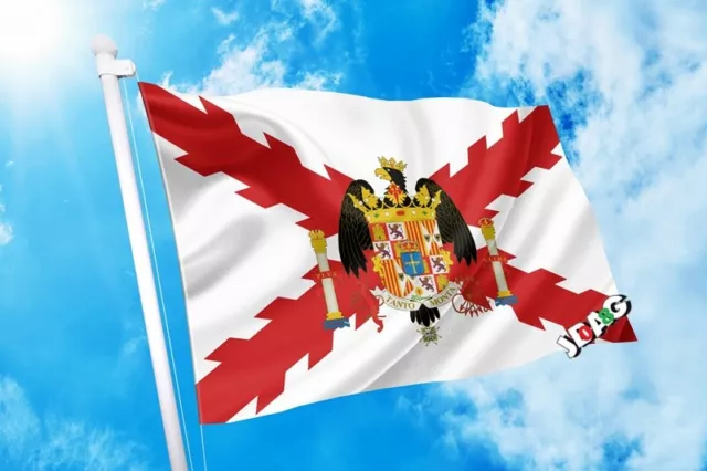 Drapeau Espagne Croix de Bourgogne Saint André Aigle - Flag Banner