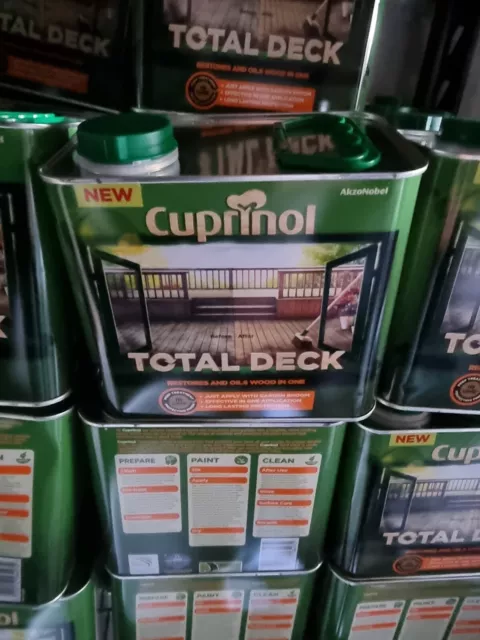 Cuprinol Total Deck Clear 2,5 L restauri e oli legno finitura protettiva duratura 3