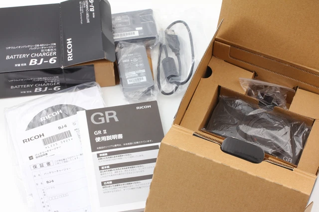 SH:281 [Top MINT in Box] Ricoh GR II 16.2MP Black Digital Camera w/BJ-6 JAPAN