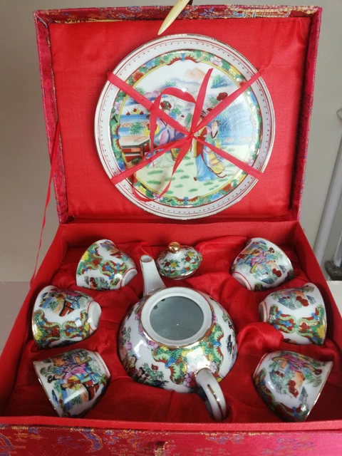 Théière et sucrier anciens en Porcelaine Fine - Art nouveau (Gebraucht