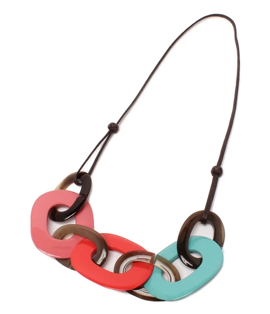 Second Hand Hermes Necklace Calamba Buffalo Horn Women