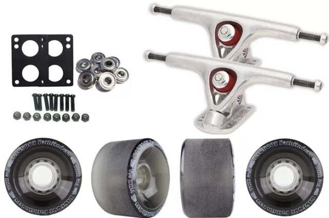 Paris 180 Raw Longboard Trucks Wheels Package Bigfoot 70mm Pathfinders Black