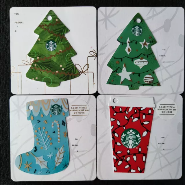 Starbucks Xmas CoffeeCards Set Of 4