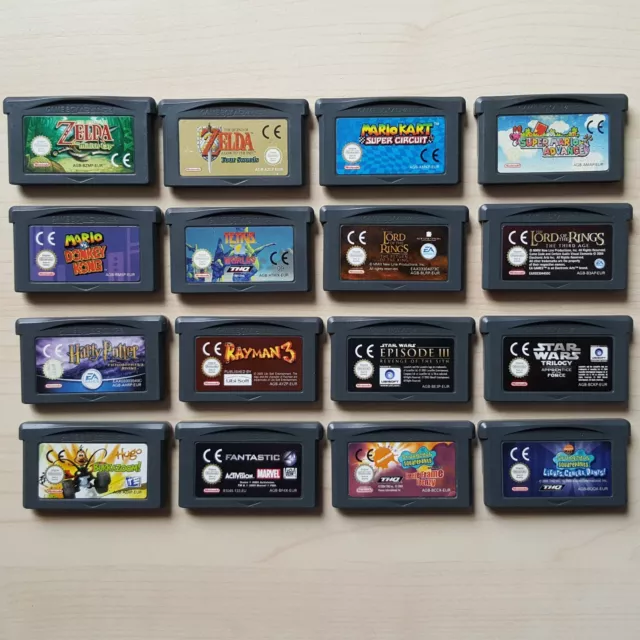 Nintendo Gameboy Advance Zelda Tetris Mario Kart Harry Potter usw. Spiel Auswahl