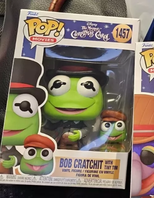 Funko Pop! Movies Muppet Christmas Carol Bob Cratchit & Tiny Tim Figure Kermit