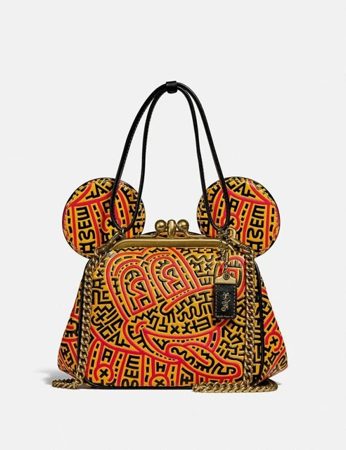 Coach Disney Mickey Mouse X Keith Haring Kisslock Bag