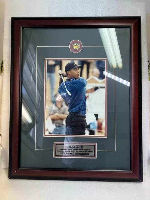 Rare Augusta National Golf Club Masters Collection Tiger Woods Framed Picture