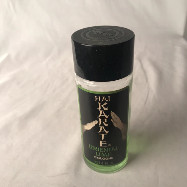 Leeming Pfizer Hai Karate Oriental Lime Cologne Vtg Bottle Only 30% 9020 1967