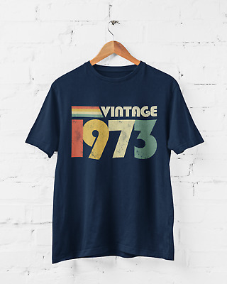 50th Birthday in 2023 T Shirt Vintage 1973 Gift Idea Fiftieth Present Up to 6XL
