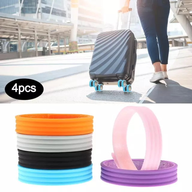 Silicone Travel Luggage Caster Shoes Silent Wheel Cover  Luggage