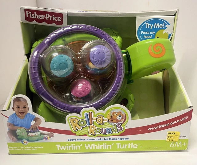 NEW Fisher Price Roll-a-Rounds Twirlin' Whirling' Turtle Developmental Baby Toy 