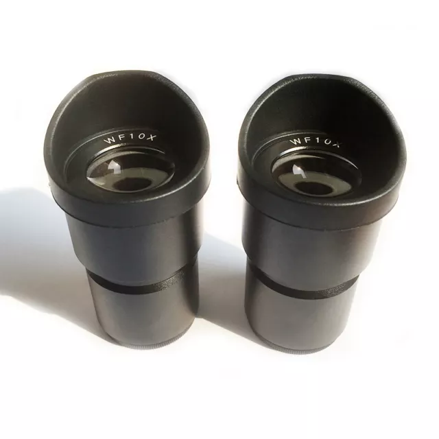 WF10X Eyepiece for Stereo Microscope w/ Rubber Eye Cups Wide Field 20mm Reticle