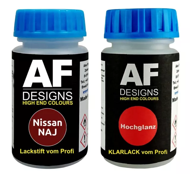 Lackstift für Nissan NAJ Alizarin Crimson Perl + Klarlack je 50ml Autolack  SET