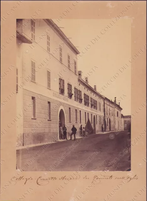 CANNETO SULL’OGLIO Collegio Convitto ARCARI Mantova Fotografia albumina